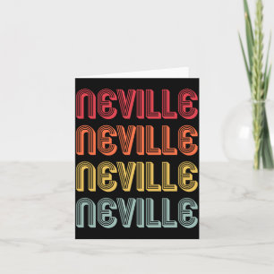 Neville Gift Name Personalised Funny Retro Vintage Card