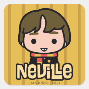 Neville Longbottom Cartoon Character Art Square Sticker