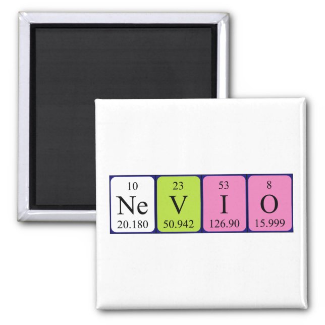 Nevio periodic table name magnet (Front)