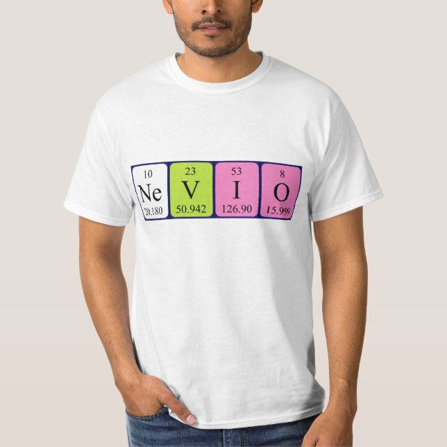 Nevio periodic table name shirt (Front)