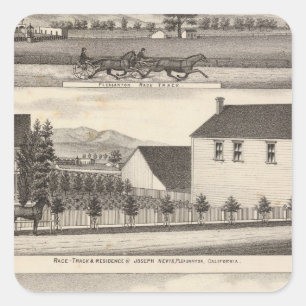 Nevis, Green residences, farms Square Sticker