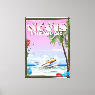 Nevis Holiday poster. Canvas Print