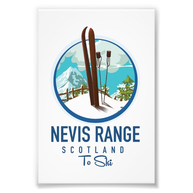 Nevis Range scotland Ski logo Photo Print (Front)