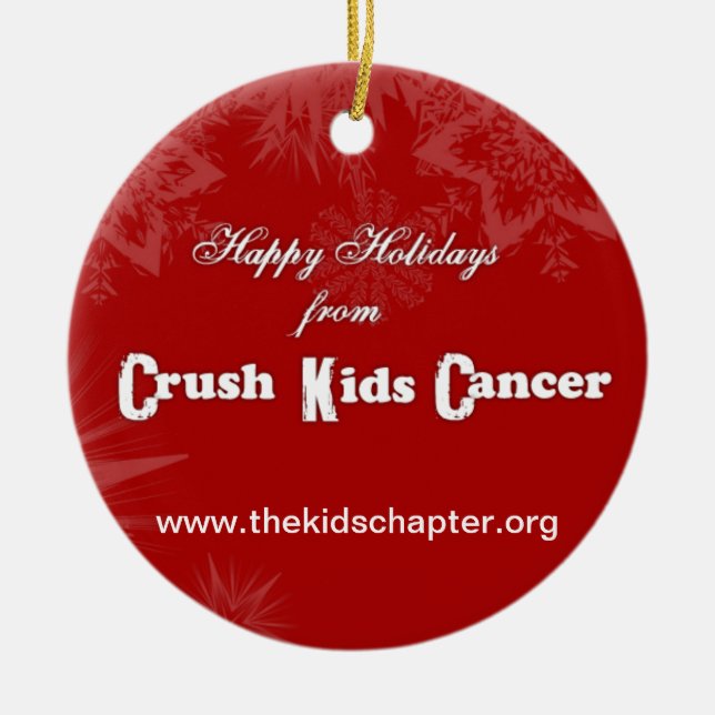 *NEW 2013* Crush Kids Cancer Ornament (Front)