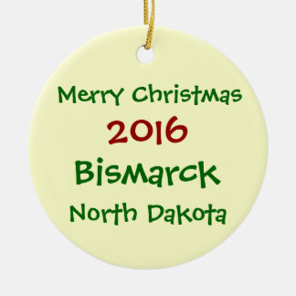 NEW 2016 BISMARCK NORTH DAKOTA CHRISTMAS ORNAMENT