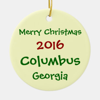 NEW 2016 COLUMBUS GEORGIA CHRISTMAS ORNAMENT