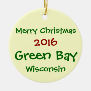 NEW 2016 GREEN BAY WISCONSIN CHRISTMAS ORNAMENT