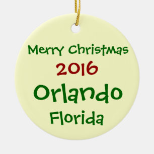 NEW 2016 ORLANDO FLORIDA MERRY CHRISTMAS ORNAMENT