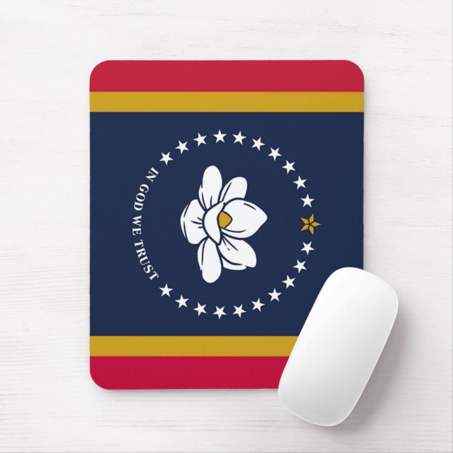 New 2020 Mississippi Flag Mouse Mat (With Mouse)