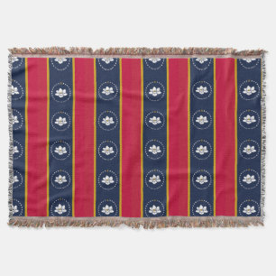 New 2020 Mississippi Flag Stripes Throw Blanket