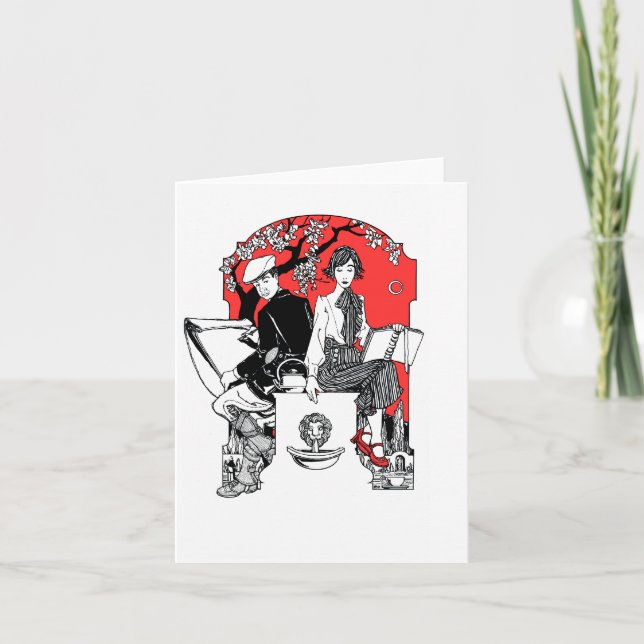 New!  A Book at Dusk Notecard (Front)