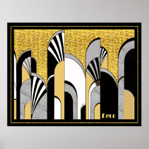 New Abstract Art Deco Poster