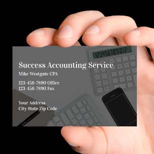 New Accountant Service Business Cards