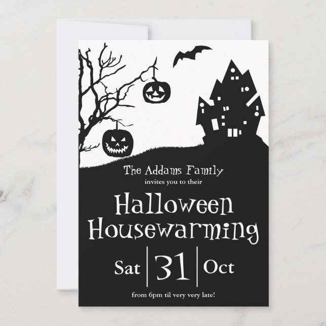 New Address and Halloween Housewarming Party Announcement (Front)