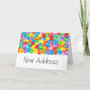 New Address Announcement , watercolor baubles