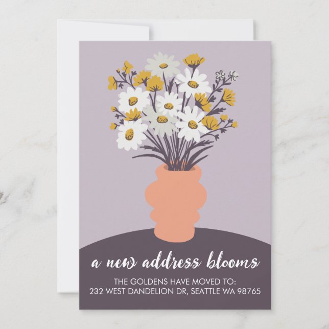 New Address Blooms Moving Announcement Bouquet (Front)