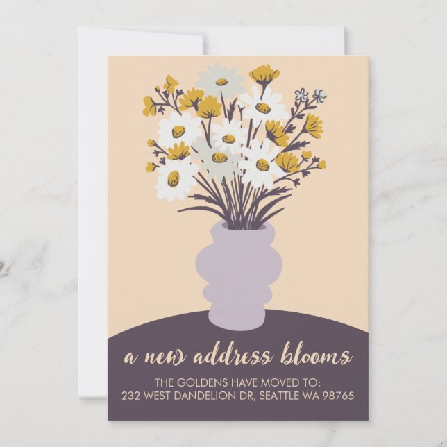 New Address Blooms Moving Announcement Bouquet (Front)