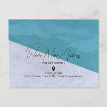New Address | Blue and Grey Announcement