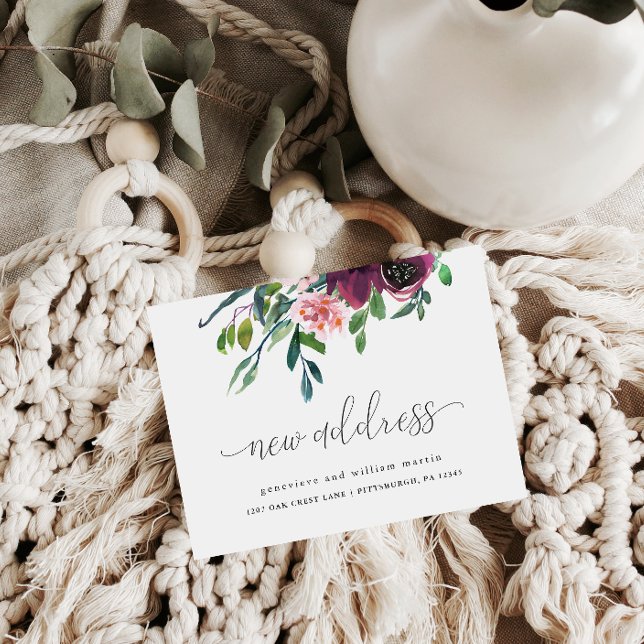 New Address Calligraphy Change of Address Moving Announcement Postcard (Creator Uploaded)