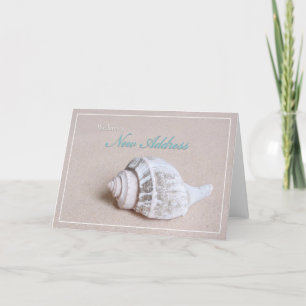 New Address Card with Sand & Seashell