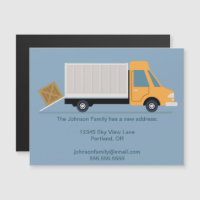 New Address Change Moving Truck Cute Magnet Card