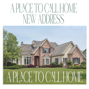 New Address Change of Address Home Photo Moving  Announcement