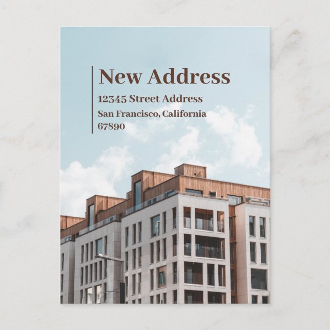 New Address Change of Address Moving Announcement  Postcard (Front)