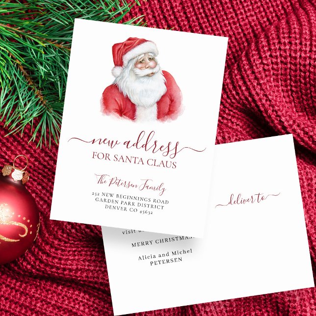 New address Christmas holiday moving Announcement Postcard (Creator Uploaded)