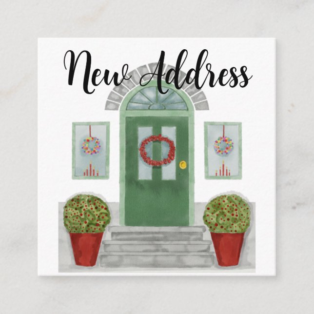 New Address Christmas home Enclosure Card (Front)