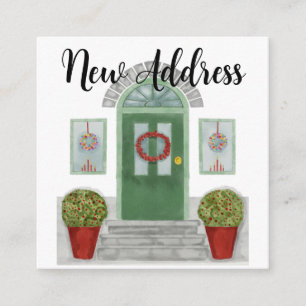 New Address Christmas home Enclosure Card