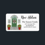New Address Christmas home Label<br><div class="desc">Handpainted Watercolor Deck the halls, we've moved our balls!. After all the work and stress, tell them you have a new address! There is no better ( and easier!) way to spread the news than adding a special address label to your mail. There are many different labels available, so pick...</div>