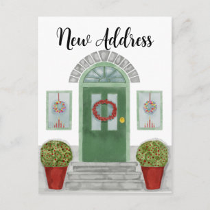 New Address Christmas home Postcard