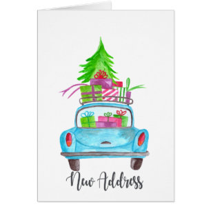 New address Classic Christmas Car
