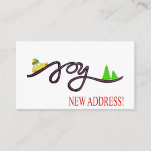 New Address    Classic Christmas Car Enclosure Card