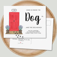 New Address Dog Moving Announcement Postcard