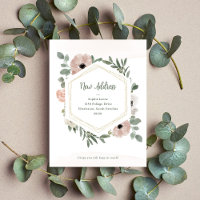 New Address | Dusty Peach Flowers and Greenery