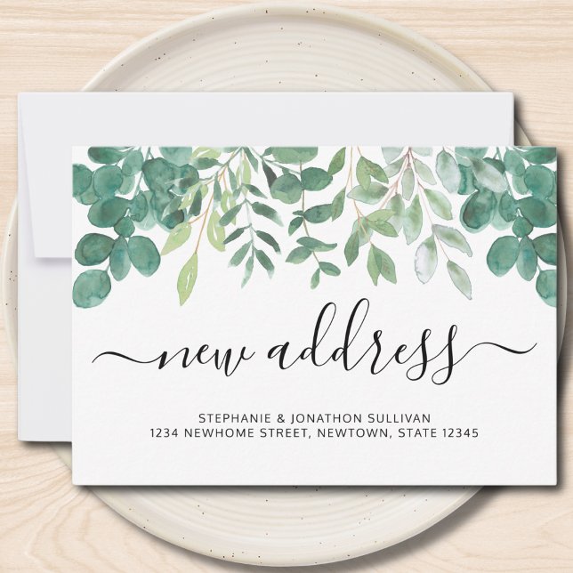 New Address Eucalyptus Greenery  Announcement (Creator Uploaded)