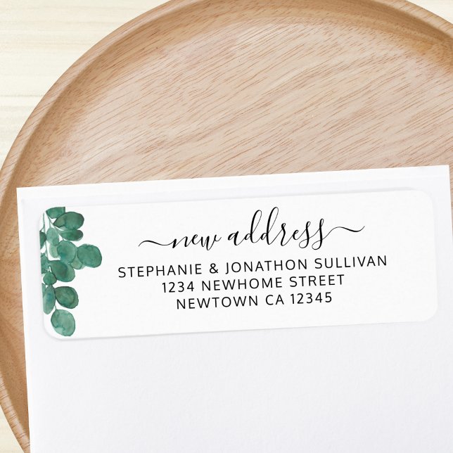 New Address Eucalyptus Greenery Return Address  (Creator Uploaded)