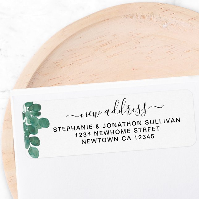 New Address Eucalyptus Greenery Return Address  (Creator Uploaded)