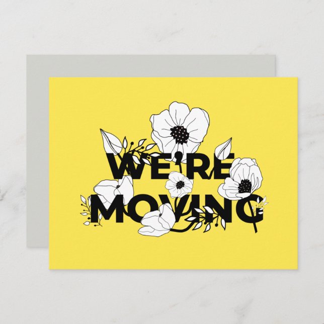 New Address Floral | Moving Announcement (Front/Back)
