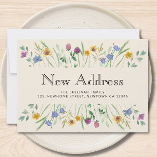 New Address Floral Moving Announcement