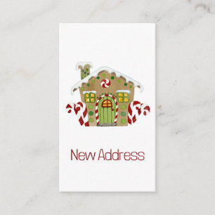New Address Gingerbread House Enclosure Card