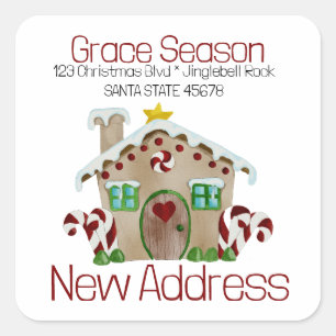 New Address  Gingerbread House  Envelope seal