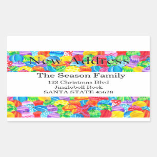 New Address handpainted watercolor sticker