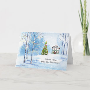 New Address Holiday Card, Christmas Season