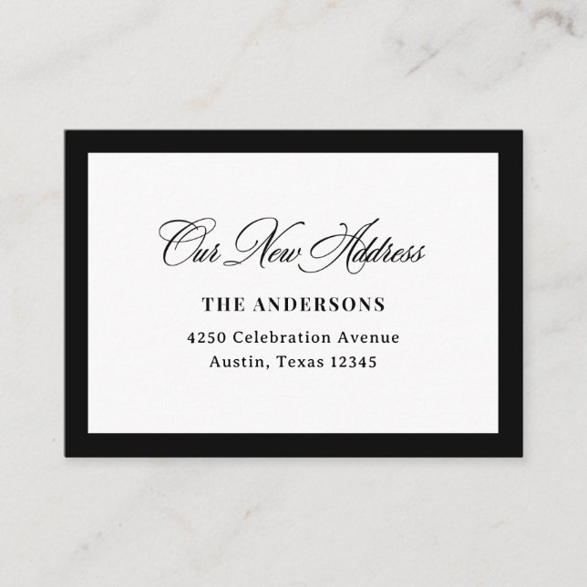 New Address Insert | Classic Luxe Calligraphy (Front)