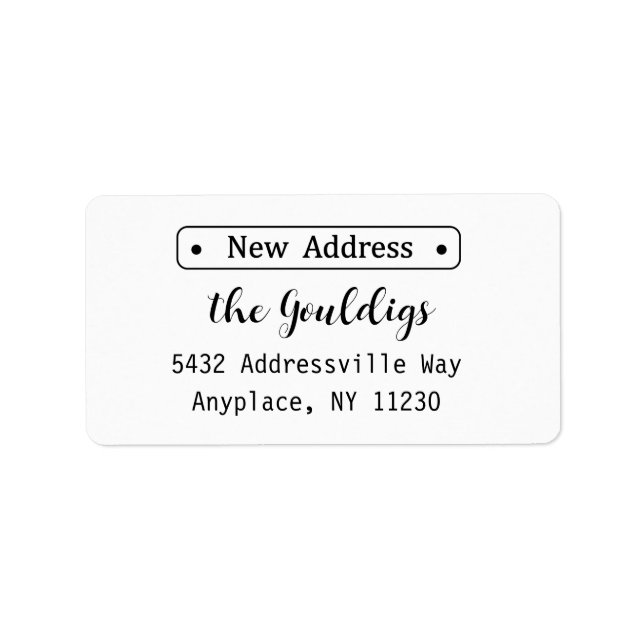 New Address Labels, New House Stickers (Front)