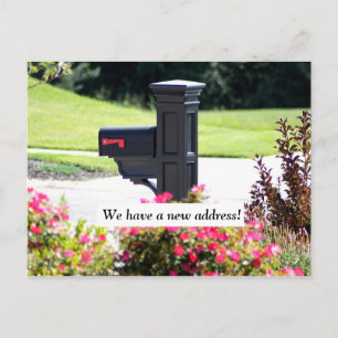 New Address Mailbox Announcement Postcard