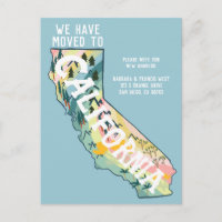 NEW ADDRESS Moved to California State Map