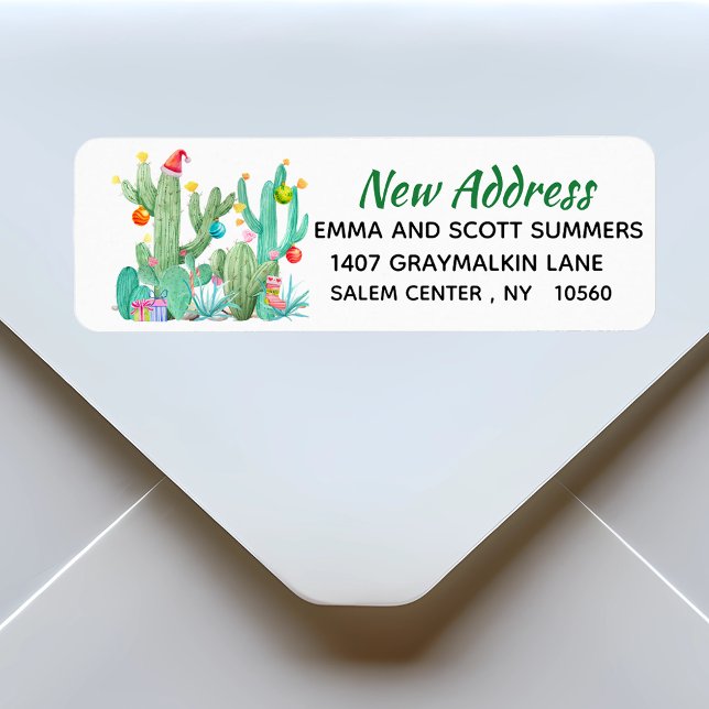 New Address Moving Announcement Holiday Cactus (Creator Uploaded)